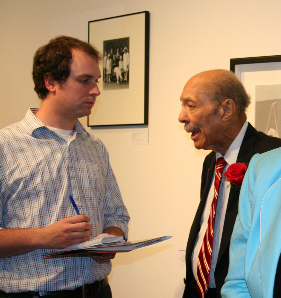 A reporter interviews Mr. Jones UA Dept. of Art & Art History Flickr
