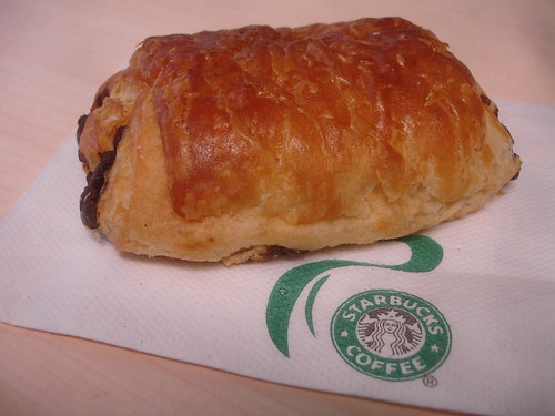 Starbucks on a budget Pain au chocolat from Tesco. Napkin … Flickr