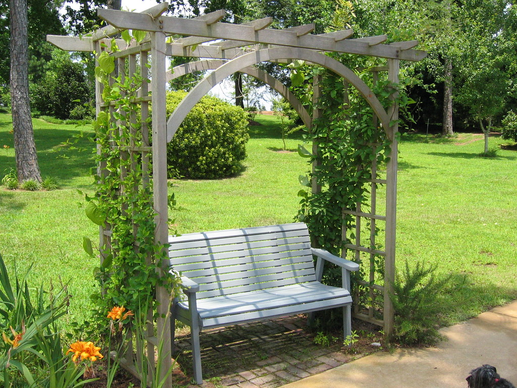 Garden Bench and Arbor with view to the lake Flickr