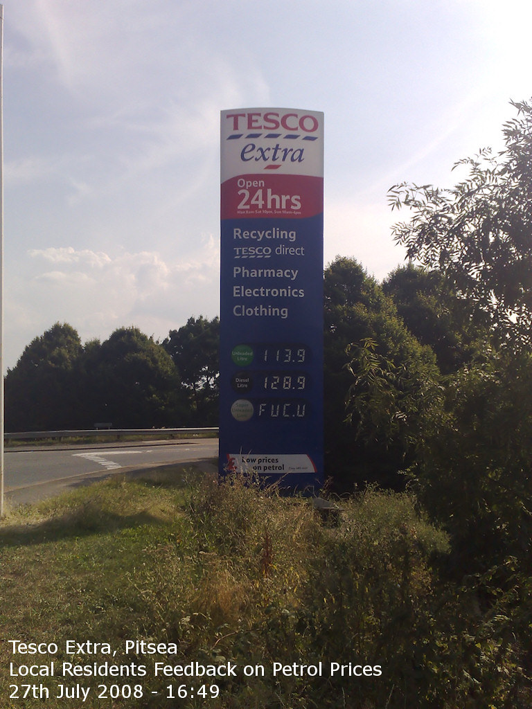 Tesco Petrol Prices The residents of Pitsea, Essex, UK pro… Flickr