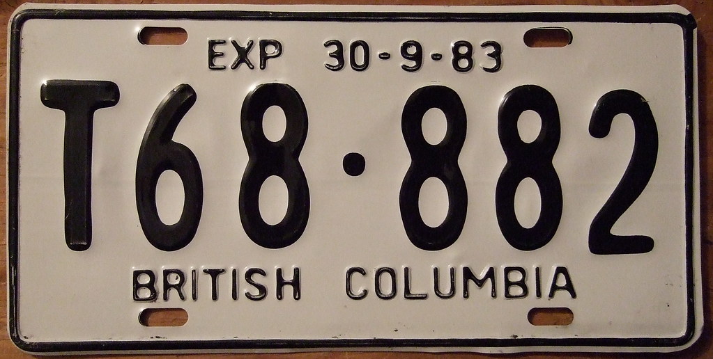 BRITISH COLUMBIA 1983 LOGGING TRUCK plate Jerry "Woody" Flickr