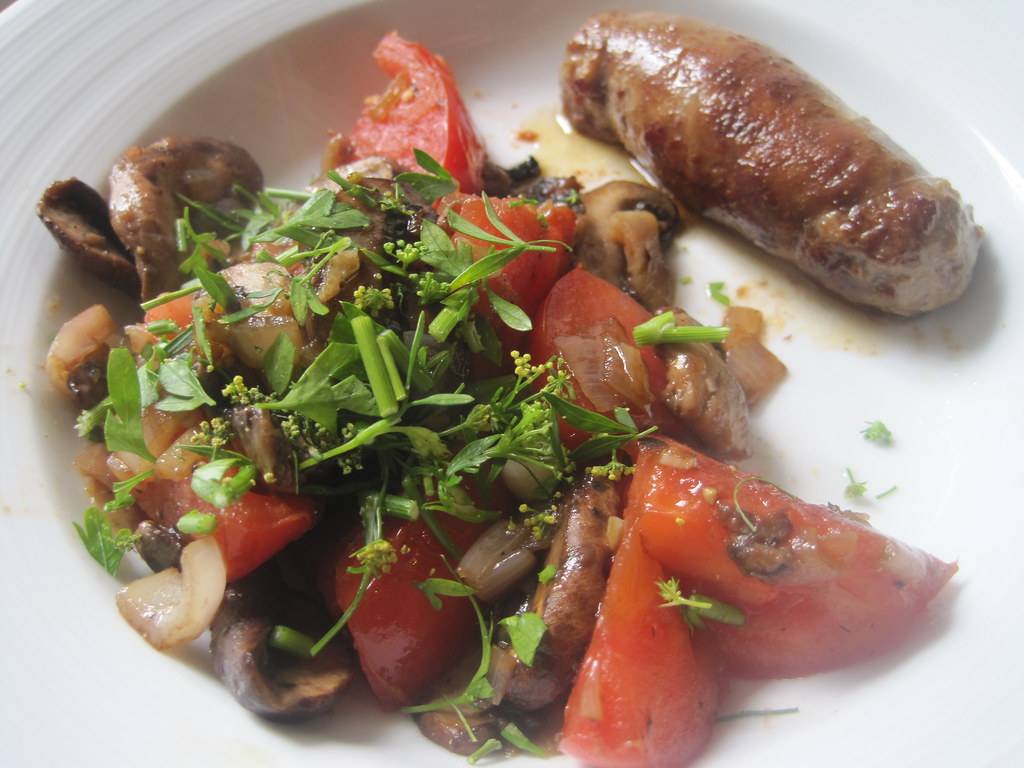 Sausage, Mushrooms and Tomatoes Recipe in notes field. Flickr