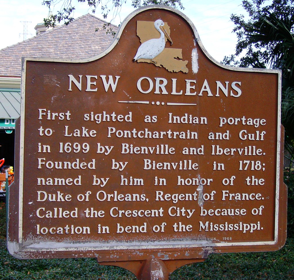 New Orleans Marker (New Orleans, Louisiana) Located on the… Flickr