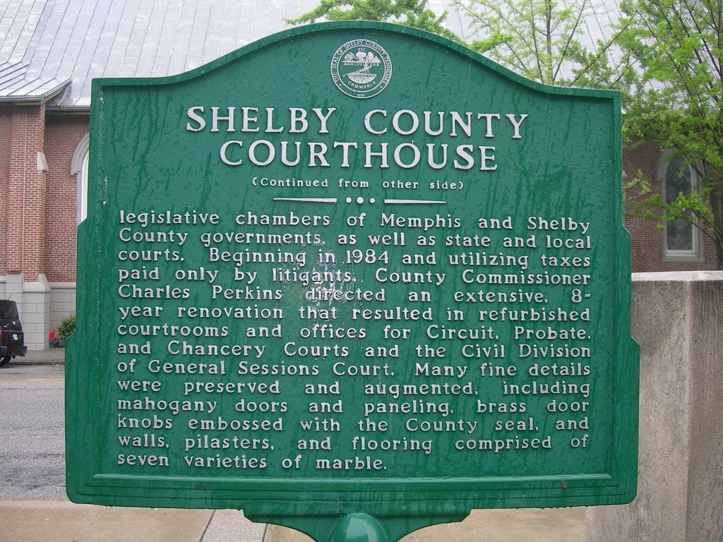 Shelby County Courthouse Marker Memphis, Tennessee Jimmy Emerson