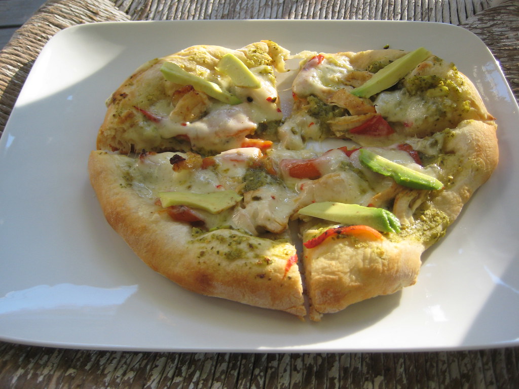 Mexican Pizza! Pizza with tomatillo salsa verde, avocados,… Flickr