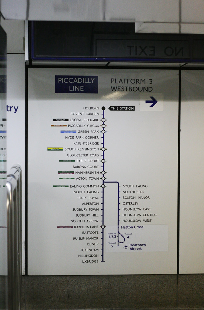 Old Piccadilly Line Diagram Holborn station. See where thi… Flickr