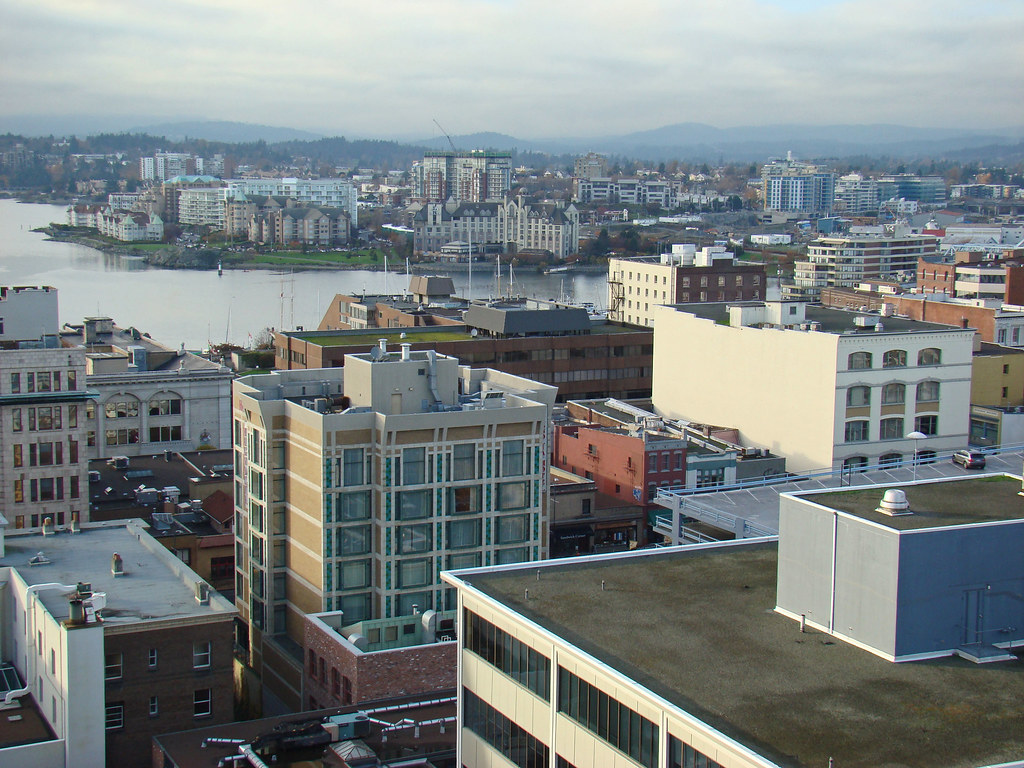 View of Downtown, from the fall's condos Victoria B.C. Can