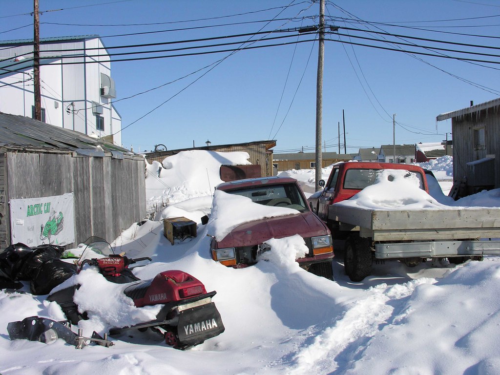 Kotzebue city in avril Kotzebue street in april, Alaska. K… Flickr
