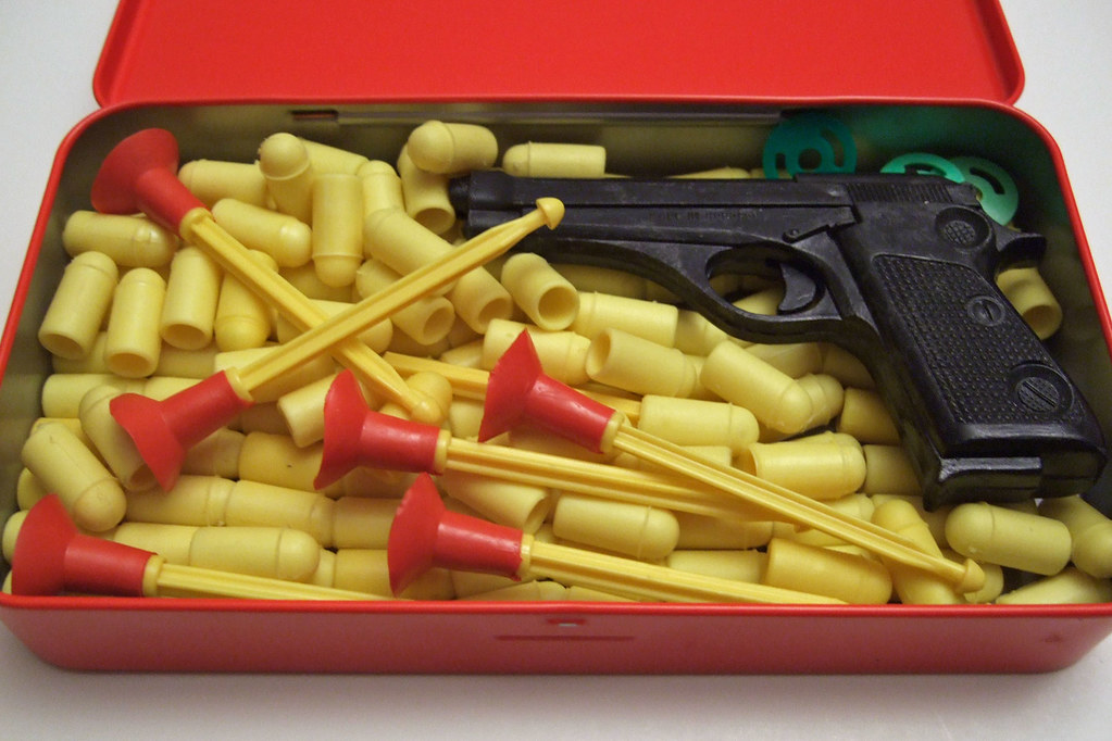 Air Gun With Yellow Bullets