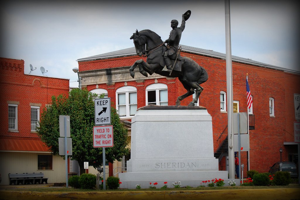 Phil Sheridan statue in Somerset, OH Jona Paulsen Flickr