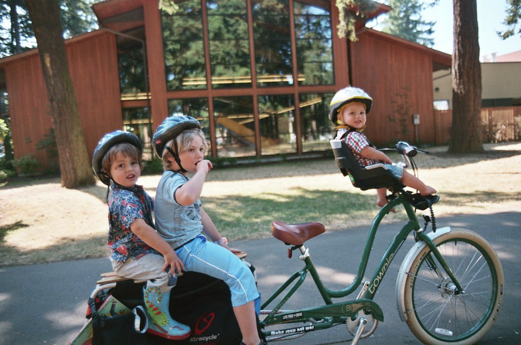 three boys on mamabikeorama, mt. scott pool Sarah Gilbert Flickr