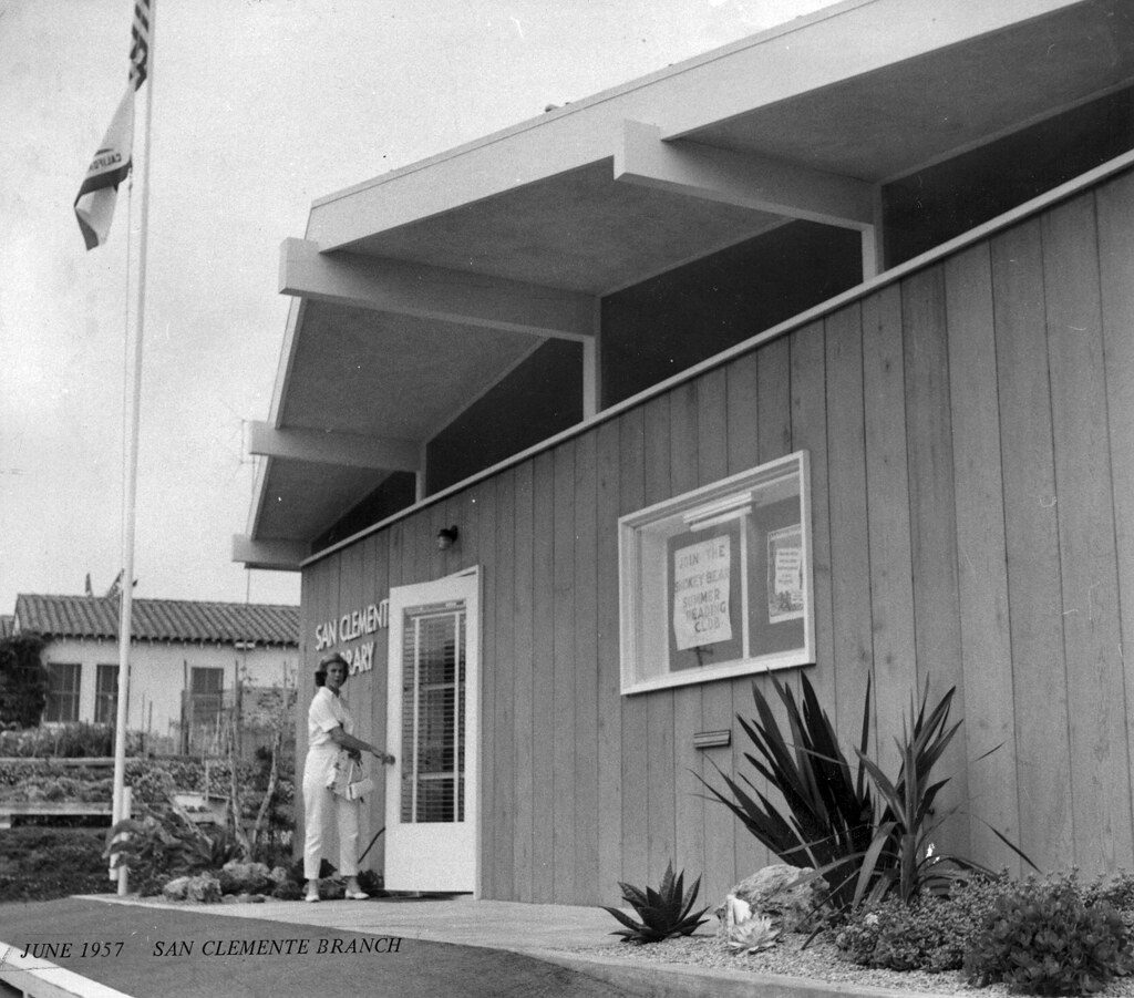 San Clemente Branch, Orange County Public Library, 1957 Flickr
