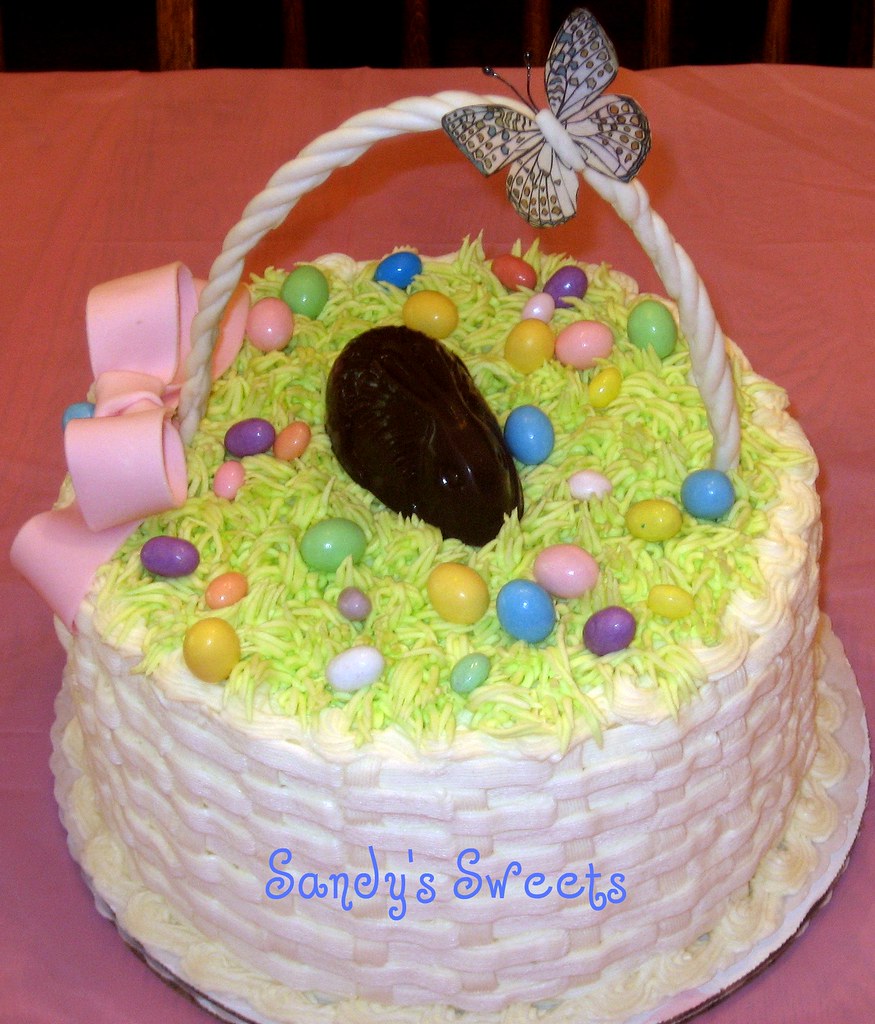 Easter Basket Cake A solid chocolate Easter bunny sits on … Flickr