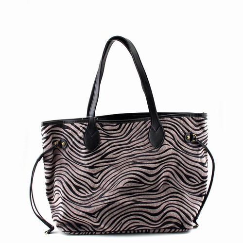 Sand brown zebra tote bag This trendy handbag has 4 inner … Flickr