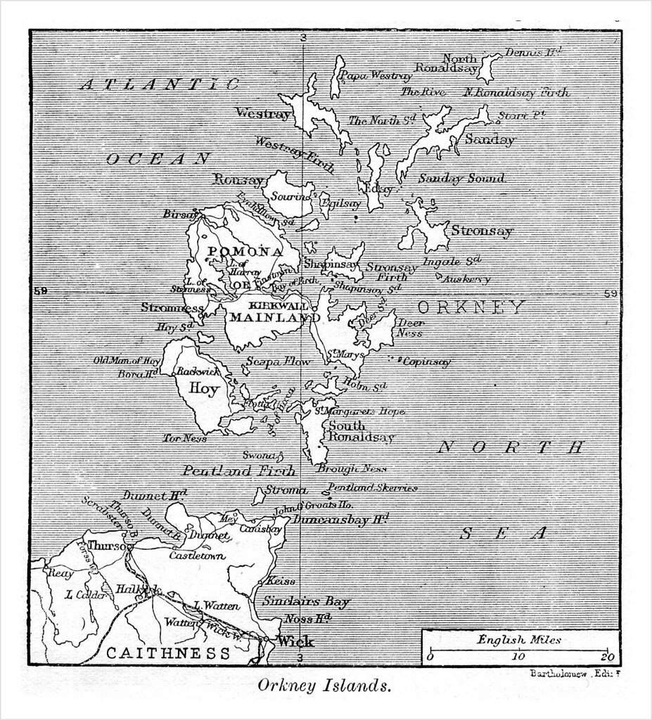 Orkney Islands pre1905 map. Birsay Deerness Eday an… Flickr