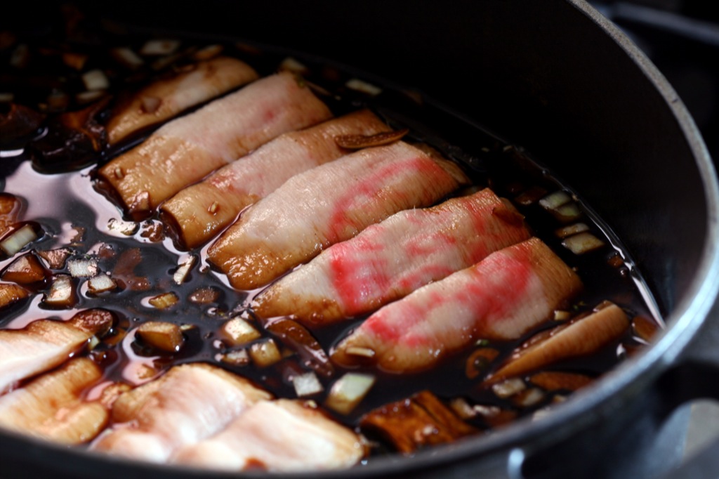 Pork belly hotpot, before cooking Get the recipe here. The Second