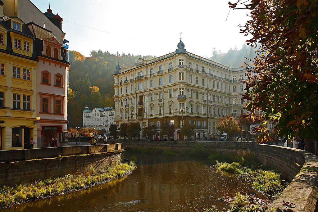 Grand Hotel Pupp That's the Karlovarské muzeum on the left… Flickr