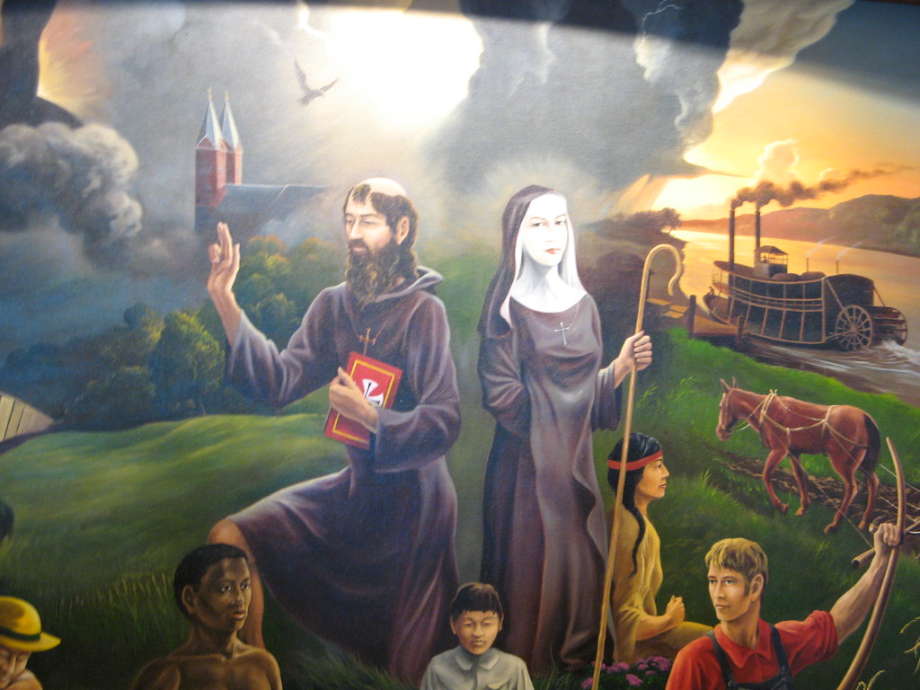 Saints Benedict and Scholastica with symbols of Atchison, … Flickr