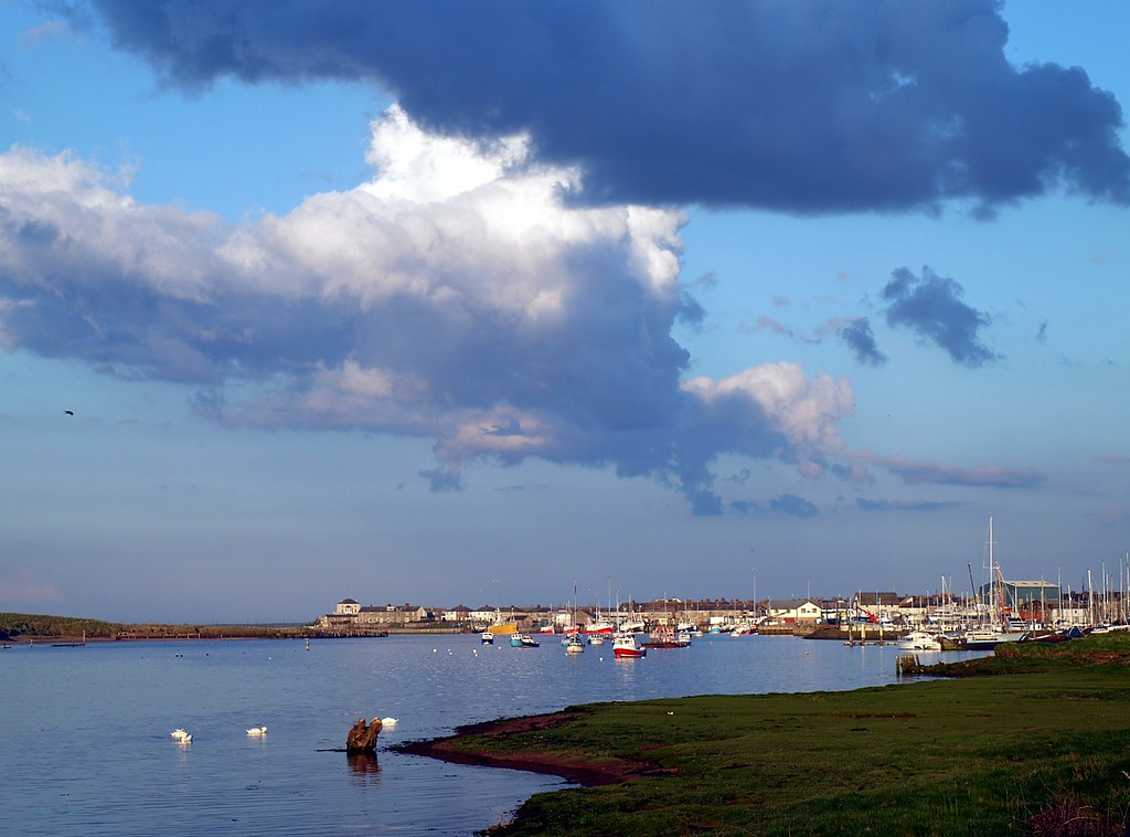 Amble Harbour general view from the Warkworth Road stephen.lewins