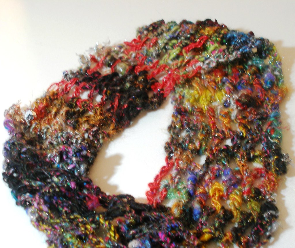 STOP ALL THE DANCING SCARF3 Mesh crochet stitch, made from… Flickr