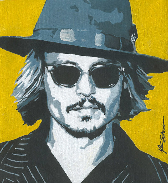 JOHNNY DEPP "Johnny Depp" Original painting, acrylic on st… Flickr