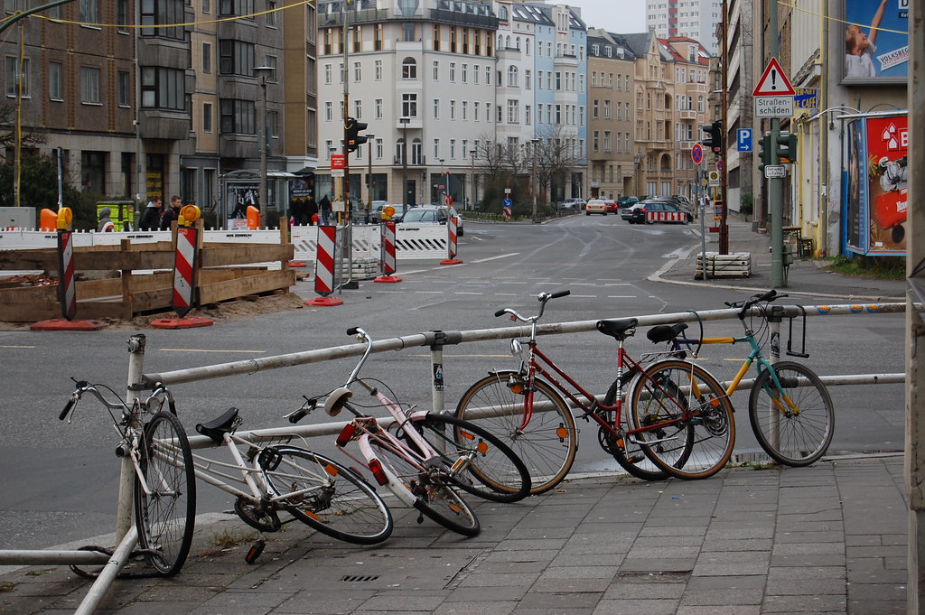 Berlin street bicycle lean up II followr Flickr