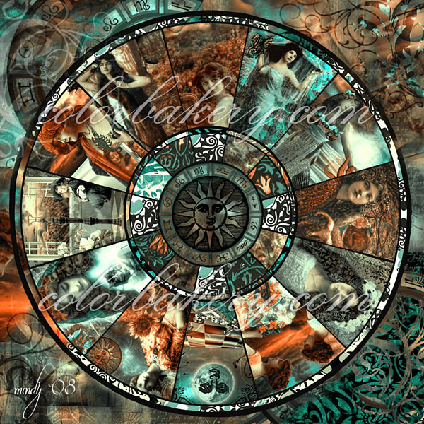Zodiac Wheel Art Nouveau This is the Zodiac Wheel that is … Flickr