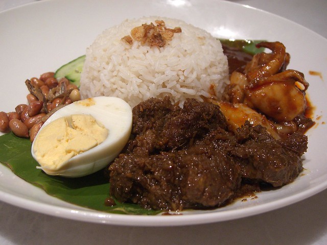Old Town Kopitiam Nasi Lemak with Beef Rendang and Sambal