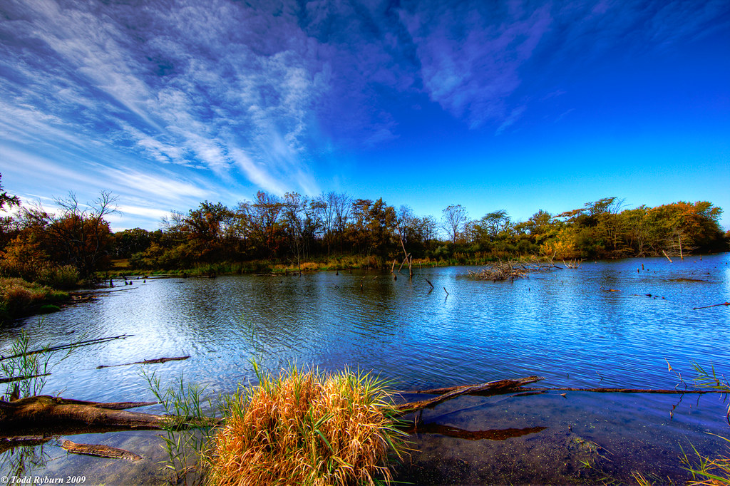 Evergreen Lake October View of Evergreen Lake, Bloomingt… Flickr