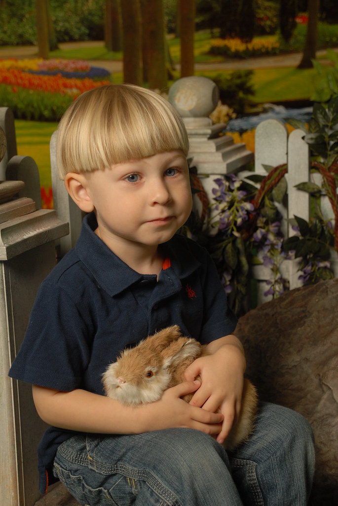 Antonio visiting the Easter Bunny area Flickr