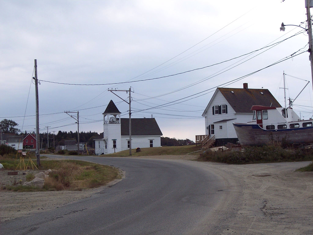 Beal's Island, Maine FH050014 Boat, house, and church on t… Flickr
