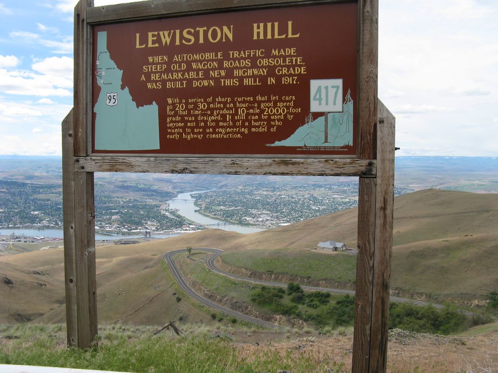 Lewiston Hill, Idaho State of Idaho Historic Marker at the… Flickr