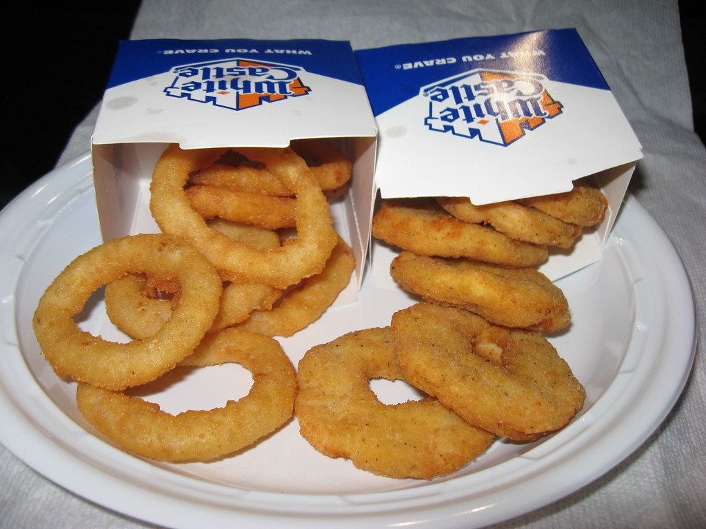 White Castle Onion rings and Chicken rings White Castle