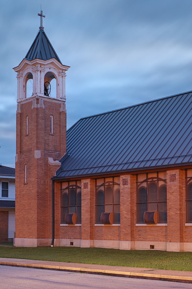 Pure Heart of Mary Roman Catholic Church, in Chamois, Missouri, USA