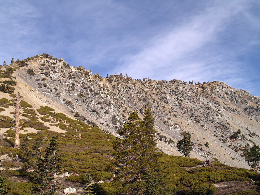 The summit ridge The trail to the top runs along the back … Flickr