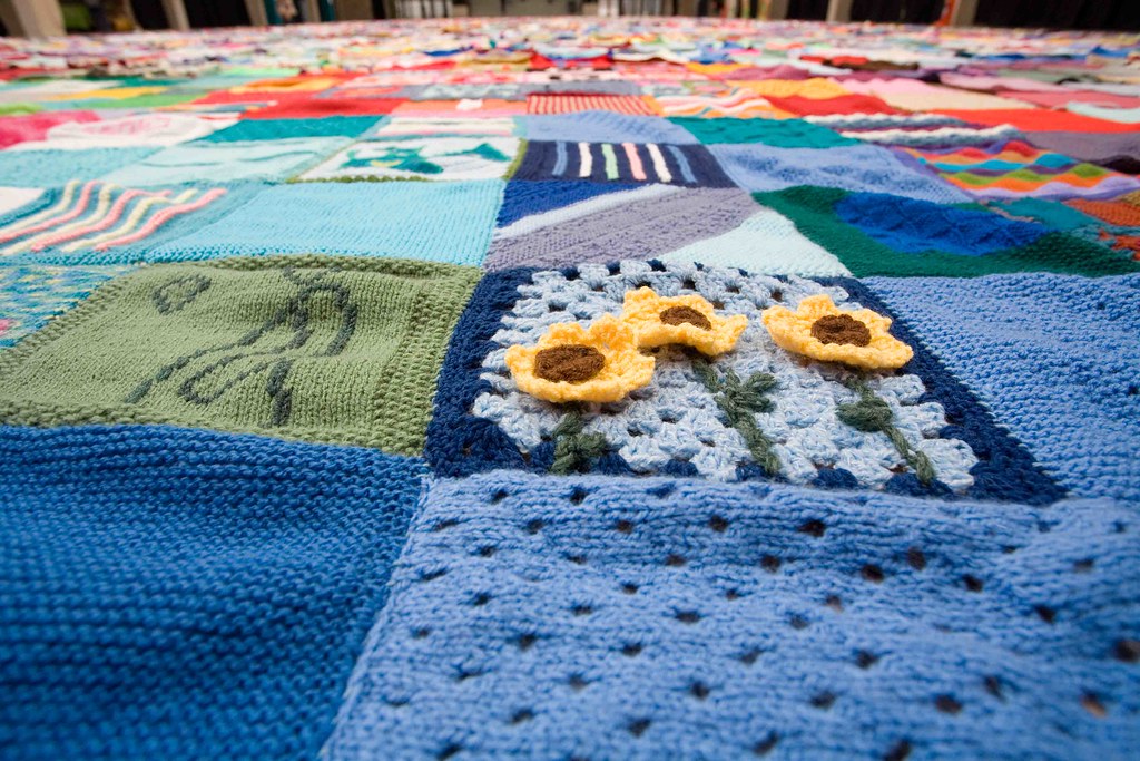 Oxfam's giant knitted petition On 18 September 2008, campa… Flickr