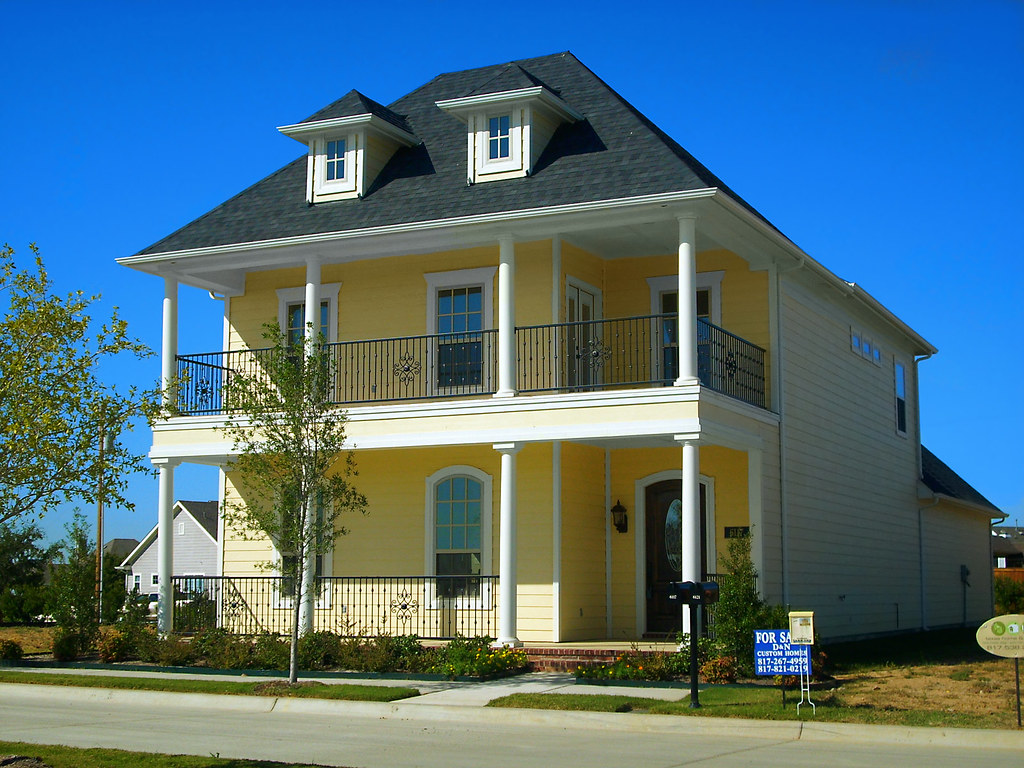 House with doubledeck Porch, Home Town NRH Another view o… Flickr