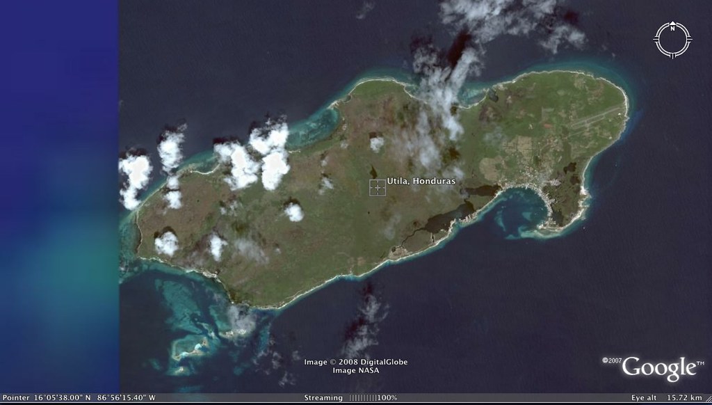 Utila Google Earth Utila, Honduras Flickr