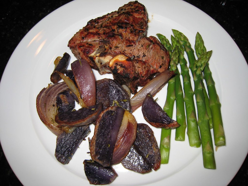 IMG_7521 Veal porterhouse steak with roasted purple potato… Flickr