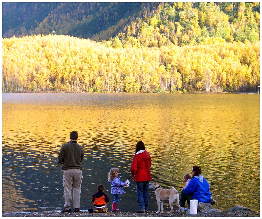 Fishin' Mirror Lake, Chugiak, Alaska. Denny Gill Flickr