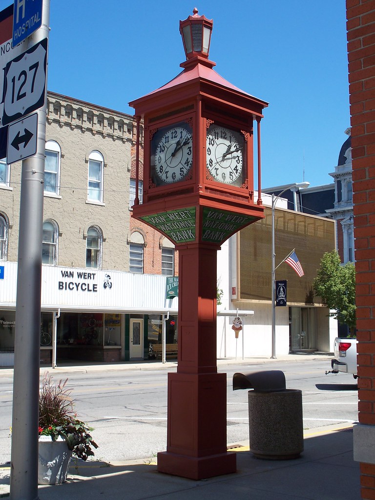 OH Van Wert Clock Clock in downtown Van Wert, Ohio. Ken Flickr