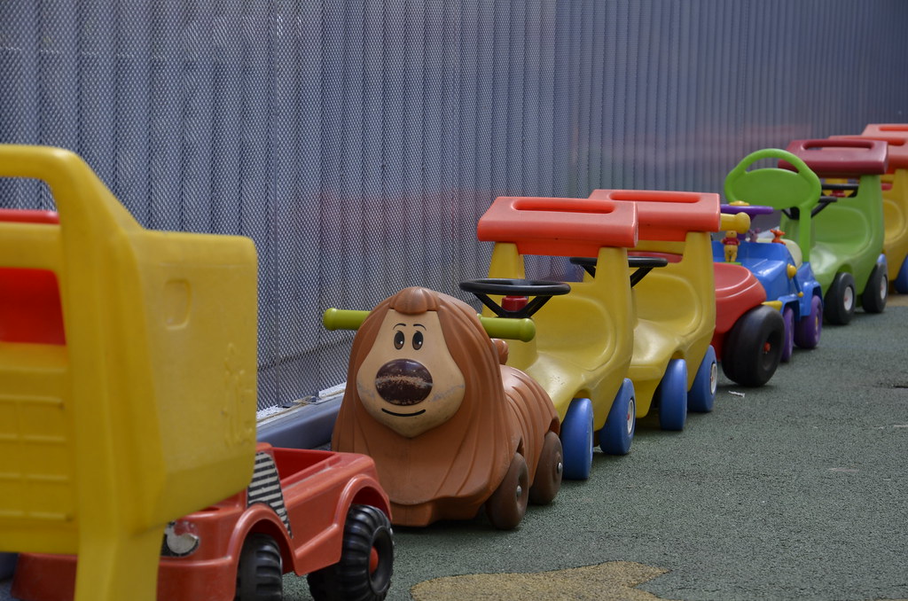 parking lot As kids they know how to park neatly Judith