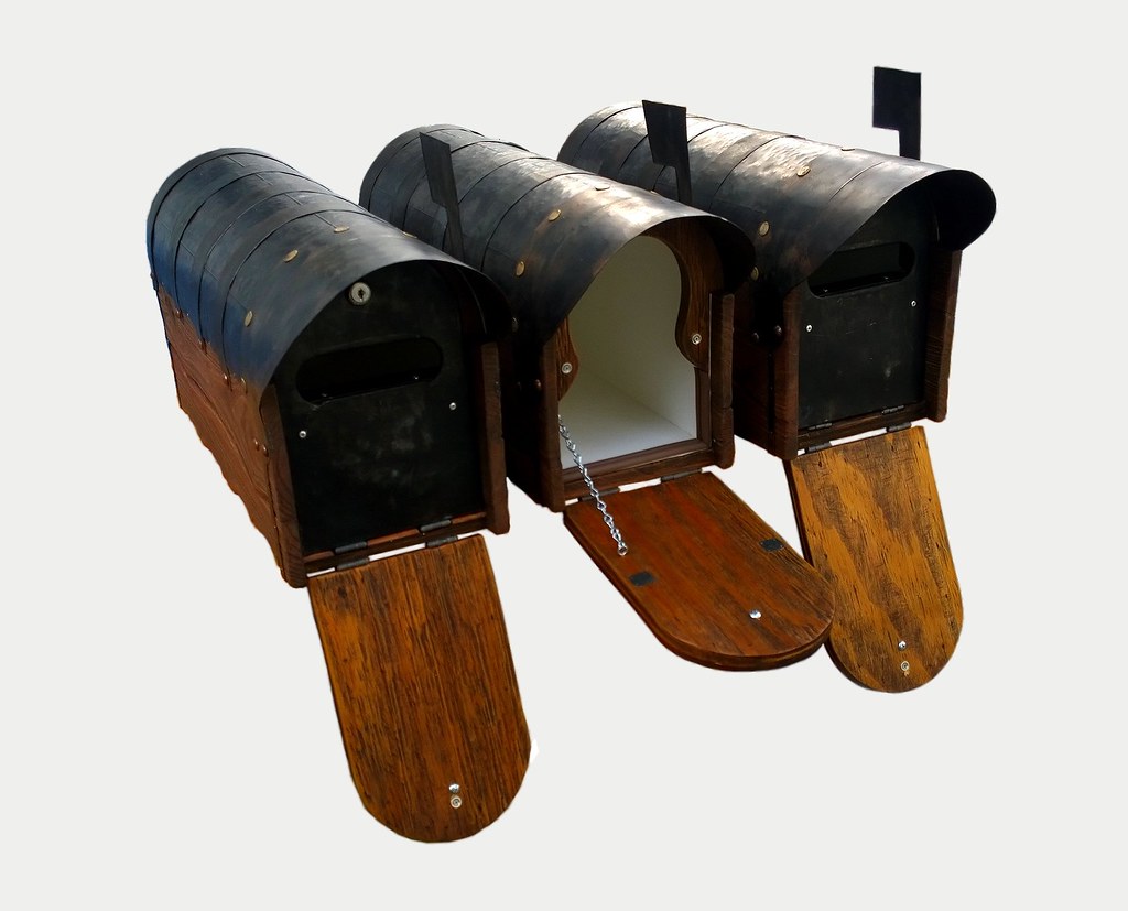 Community locked mailboxes Three mailboxes, made for the s… Flickr