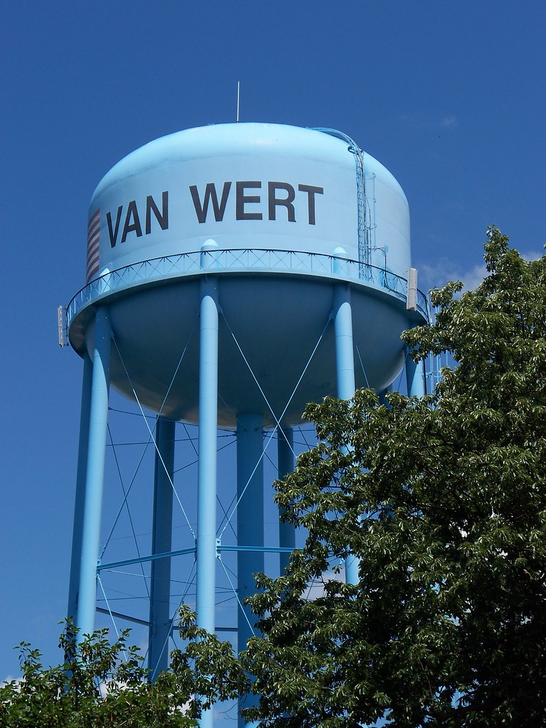 OH Van Wert Water Tower Water tower in Van Wert, Ohio. Flickr