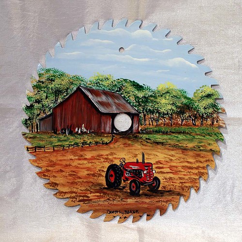 Hand Painted Saw Blade by Dorothy Baker Hand Painted Saw B… Flickr
