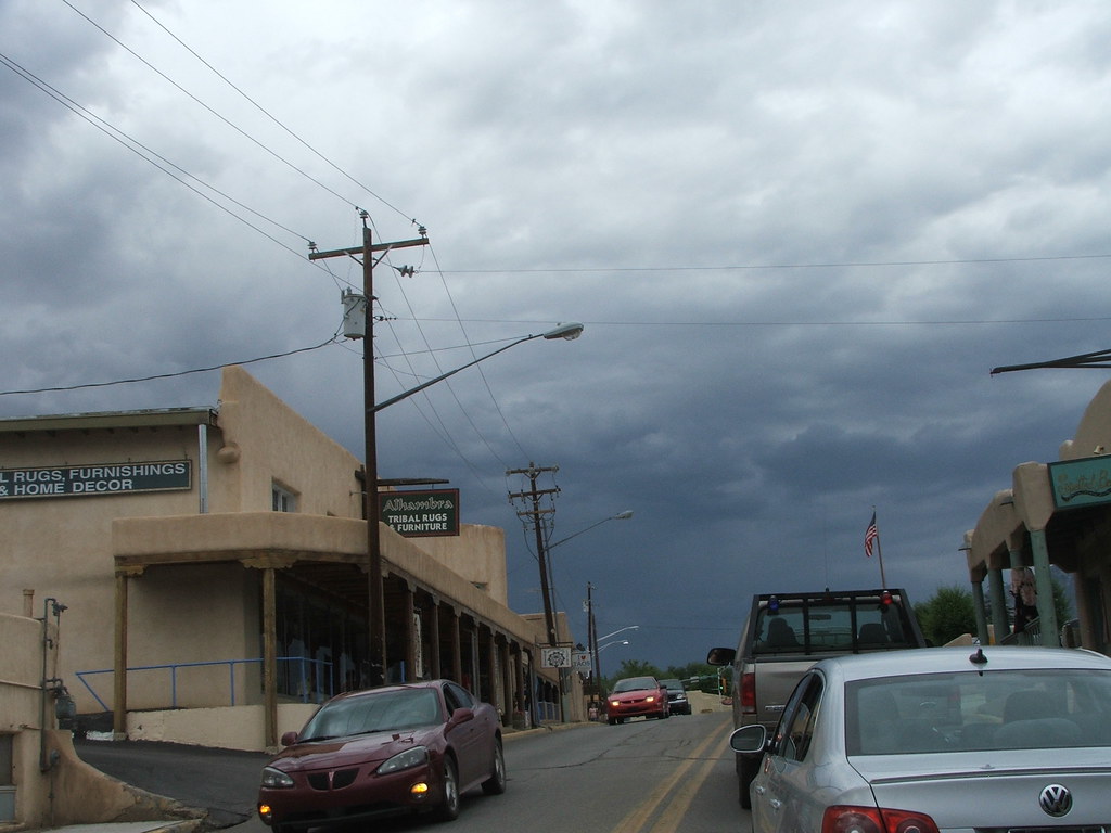 Taos, New Mexico Traffic is bad through the old part of to