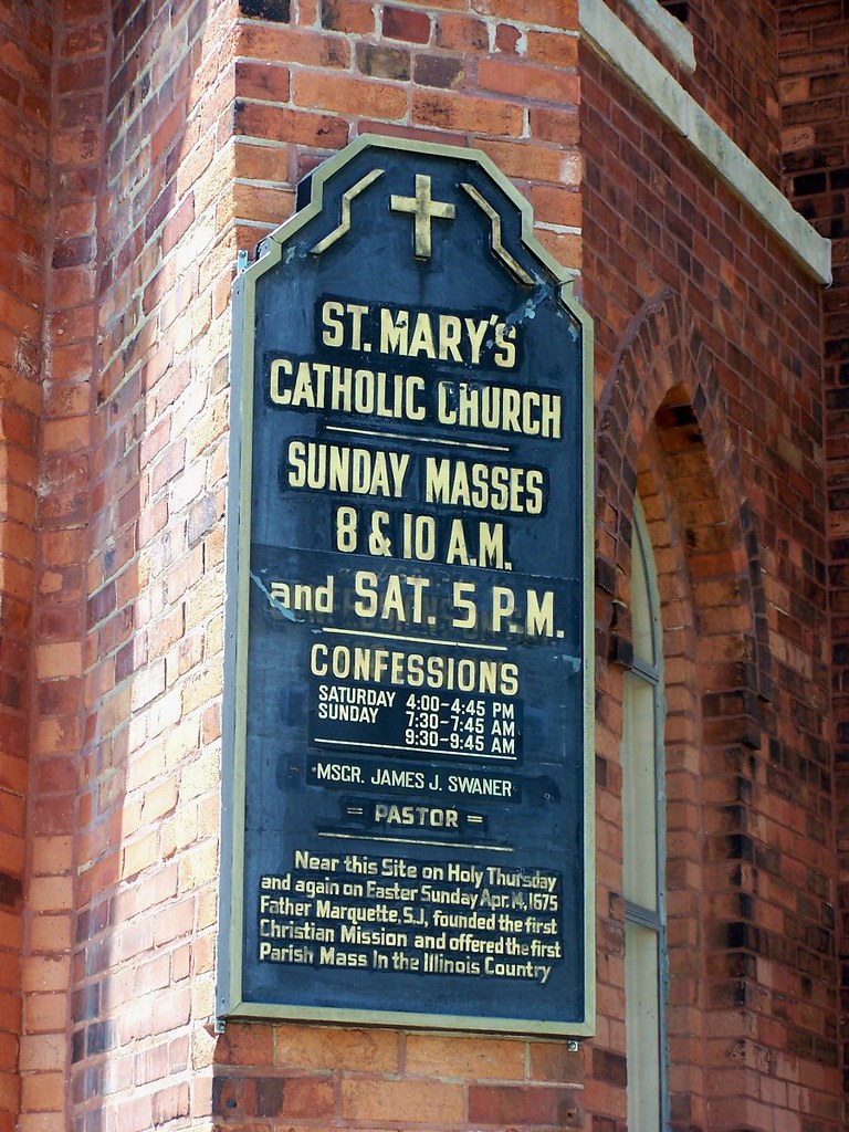 Sign at St. Mary's Catholic Church, Utica, Illinois Flickr