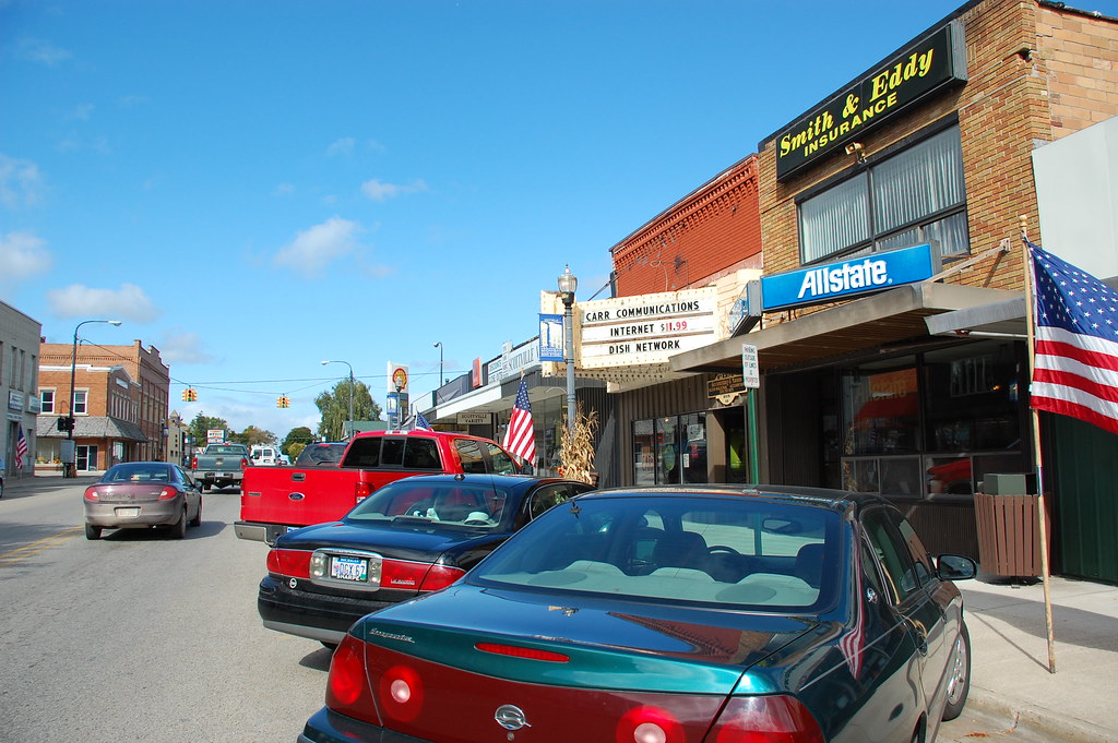 Main Street The business district of Scottville, Michigan.… Phil