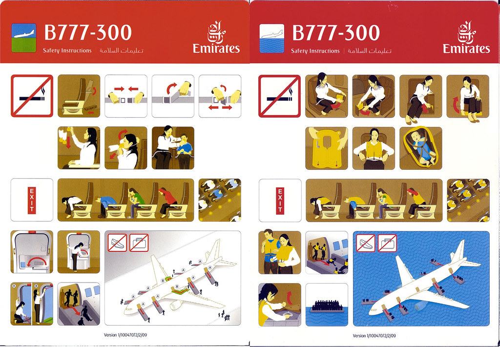 Emirates Airlines Boeing 777300 Safety Card a photo on Flickriver