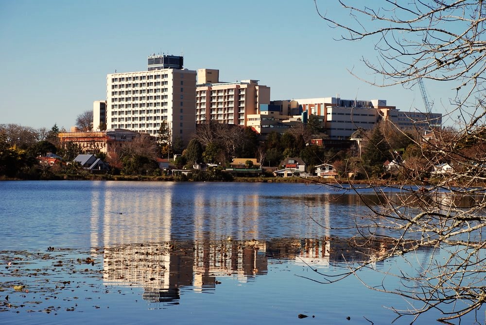 Hamilton Lake Waikato Hospital A view looking over to Wa… Flickr
